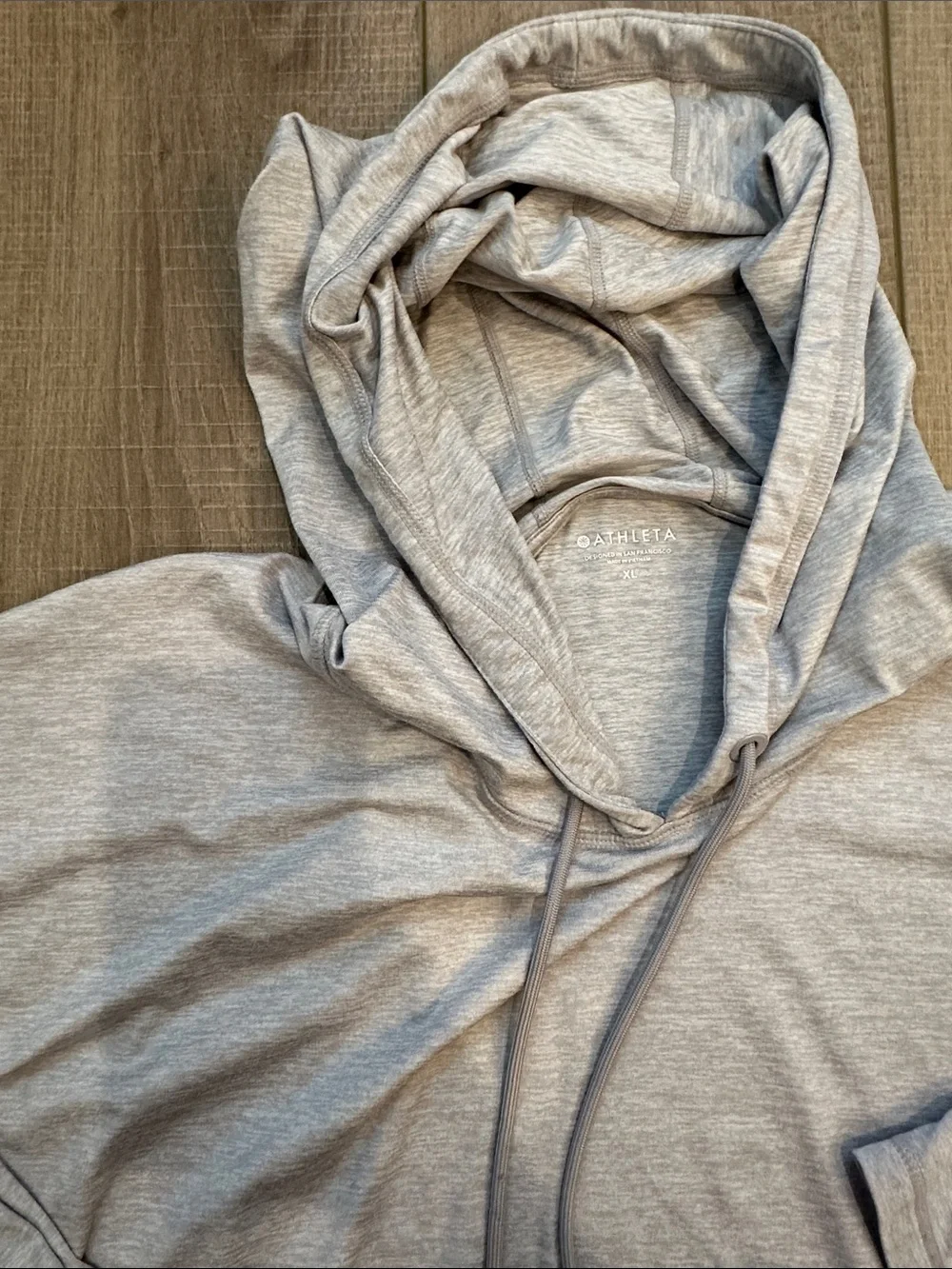 Athleta Light Gray Men's Zip-Up Hoodie Sweater